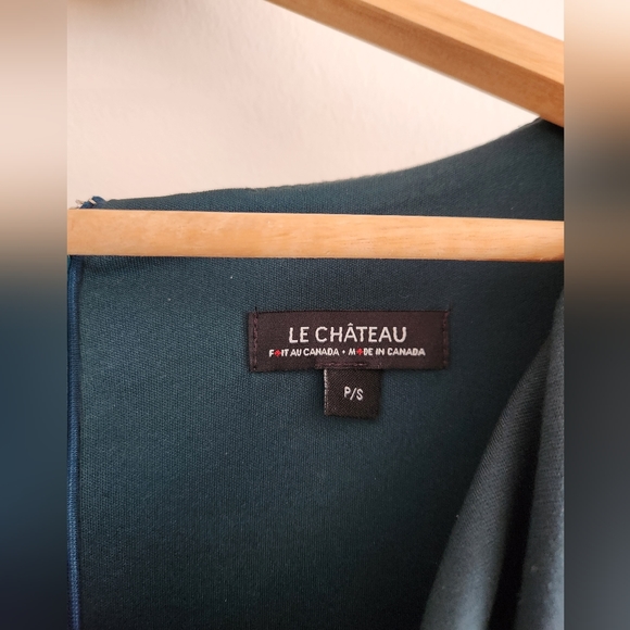 Le Chateau Emerald Green Fitted, Classy Dress, Asymmetrical neckline - Picture 9 of 9